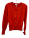Ann Mashburn Size L Orange cotton silk blend Button Down Round Neck Cardigan Orange / L