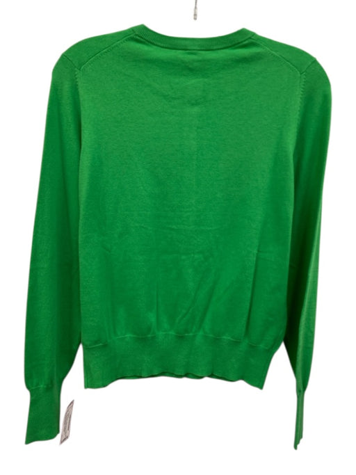Ann Mashburn Size L Green cotton silk blend Button Down Round Neck Cardigan Green / L
