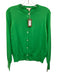 Ann Mashburn Size L Green cotton silk blend Button Down Round Neck Cardigan Green / L