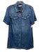 Madewell Size M Medium Wash Cotton Cotton Button Down Short Sleeve Shift Dress Medium Wash / M