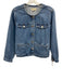 Madewell Size M Medium Wash Cotton Blend Pockets Collarless Jacket Medium Wash / M