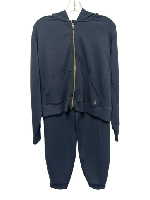 Rhone Size M Navy Blue Heathered Full ZIp Hooded Jogger Pant Set Navy Blue / M