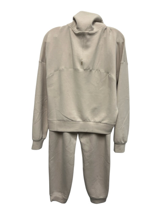 Rhone Size M Cream Heathered Full ZIp Hooded Jogger Pant Set Cream / M