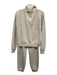 Rhone Size M Cream Heathered Full ZIp Hooded Jogger Pant Set Cream / M