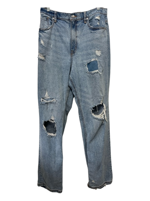 We The Free Size 31 Light Wash Cotton Denim Ripped 5 Pocket Zip & Button Jeans Light Wash / 31