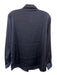 Abbey Glass Size S Navy Blue Polyethylene Satin Long Sleeve Button Down Top Navy Blue / S