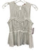 Cinq a Sept Size M White Cotton Blend Gathered Ruffle Sleeveless Top White / M