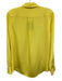 Ann Mashburn Size M Yellow Silk Long Sleeve Covered Buttons Button Down Top Yellow / M