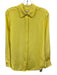 Ann Mashburn Size M Yellow Silk Long Sleeve Covered Buttons Button Down Top Yellow / M