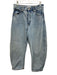 Frame Size 28 Light Wash Cotton High Rise Cuffed Barrel Jeans Light Wash / 28