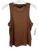 Veronica Beard Size M Brown Pima Cotton Sleeveless Tank Rib Knit Scoop Neck Top Brown / M