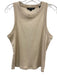 Veronica Beard Size M Cream White Pima Cotton Sleeveless Tank Rib Knit Top Cream White / M
