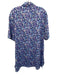 Peter Millar Size L Purple & Blue Print Synthetic Bottles Polo Short Sleeve Purple & Blue Print / L