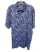 Peter Millar Size L Purple & Blue Print Synthetic Bottles Polo Short Sleeve Purple & Blue Print / L