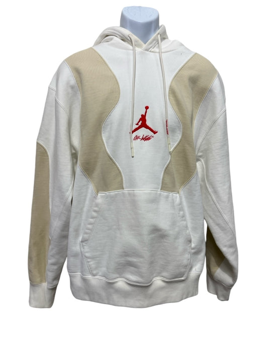 Jordan Size L Cream Cotton Blend Hoodie Men's Jacket L