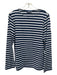 Saint James L'Atelier Size Medium Navy & white Cotton Long Sleeve Boat Neck Top Navy & white / Medium