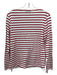 Saint James L'Atelier Size Medium Red & White Cotton Long Sleeve Boat Neck Top Red & White / Medium