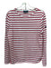 Saint James L'Atelier Size Medium Red & White Cotton Long Sleeve Boat Neck Top Red & White / Medium