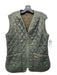 Barbour Size 10 Dusty Green Polyamide Zip Front Quilted Pockets Reversible Vest Dusty Green / 10