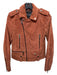 Bagatelle Size S Brick Red Leather Moto Zip Up Moto Jacket Brick Red / S