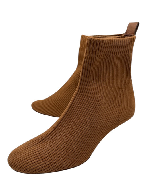 Everlane Shoe Size 9.5 Brown Knit Ribbed Pull On Round Toe Booties Brown / 9.5