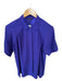 Lafayette 148 Size 10 Royal Purple Silk Short Sleeve Collar Button Down Top Royal Purple / 10