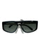 Givenchy Black Acetate Flat Top Rectangular Sunglasses Black