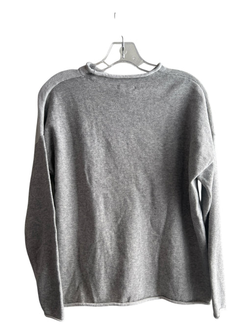 Zaket & Plover Size Medium Gray & Yellow Cashmere & Cotton Color Block Sweater Gray & Yellow / Medium