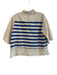 Hope for Flowers by Tracy Reese Size Medium Beige & Blue Organic Cotton Top Beige & Blue / Medium