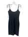 Costume National Size 42 Black Viscose Blend Spaghetti Strap V Neck Dress Black / 42