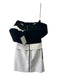 Mugler Size 34 Black & White Acetate Blend Off Shoulder Pop Over Pop Over Dress Black & White / 34