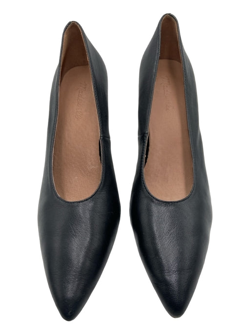 Madewell Shoe Size 9.5 Black Leather Pointed Almond Toe Heels Black / 9.5