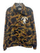Bathingape Size XL Tan, Green & Black Cotton Silver Buttons Camo Logo Jacket Tan, Green & Black / XL