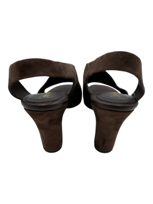Jeffrey Campbell Shoe Size 7 Brown Suede Square Toe Block Heel Wedge Sandals Brown / 7