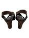 Jeffrey Campbell Shoe Size 7 Brown Suede Square Toe Block Heel Wedge Sandals Brown / 7