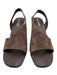 Jeffrey Campbell Shoe Size 7 Brown Suede Square Toe Block Heel Wedge Sandals Brown / 7