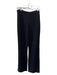 St. John Size 14 Black Wool Blend Elastic Waist Knit Pants Black / 14