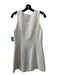 Reformation Size 6 White & Gold Polyester Blend Tweed Square Neck Dress White & Gold / 6