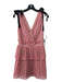 Self Portrait Size 8 Pink & Black Polyester Lace Overlay V Neck & Back Dress Pink & Black / 8