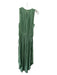 Ramy Brook Size S Green Polyester V Neck Sleeveless Drawstring Waist Midi Dress Green / S