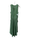 Ramy Brook Size S Green Polyester V Neck Sleeveless Drawstring Waist Midi Dress Green / S