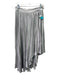 Amanda Maria Size M Silver Gray Silk Pleated Assymetric Hem Side Zip Skirt Silver Gray / M