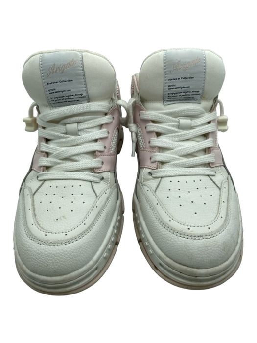 Axel Arigato Shoe Size 6 White & Pink Leather Lace Up Low Top Flower Sneakers White & Pink / 6