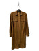 J Mclaughlin Size Medium Brown Polyester Blend Micro Suede Button Up Dress Brown / Medium