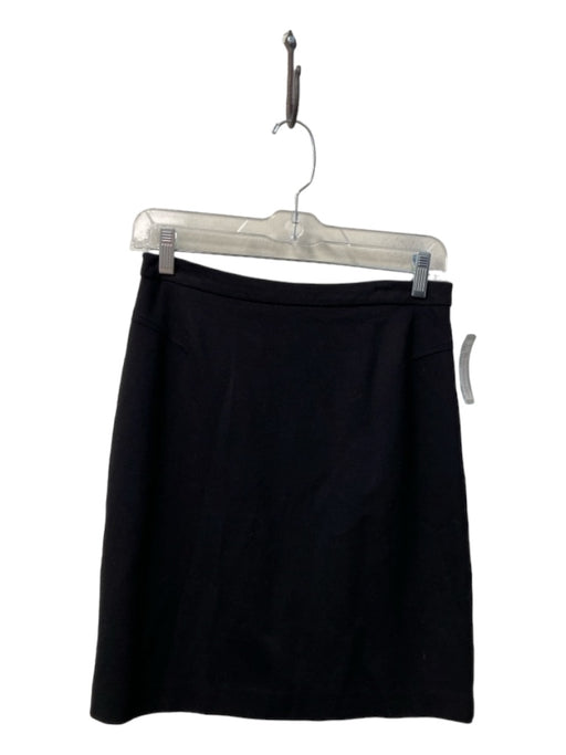 Alice & Trixie Size Small Black Rayon Blend Back Zip Above the Knee Pencil Skirt Black / Small