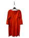 Rickie Freeman for Teri Jon Size 8 Bright Orange Rayon Blend 3/4 Sleeve Dress Bright Orange / 8