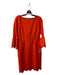 Rickie Freeman for Teri Jon Size 8 Bright Orange Rayon Blend 3/4 Sleeve Dress Bright Orange / 8