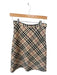 Burberry Size 4 Tan & black Wool Knit Nova Check A Line Skirt Tan & black / 4