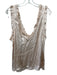 H&M Size 10 Peach Viscose Sleeveless Ruffle Shoulder Detail V Neck Satin Top Peach / 10