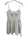 Rumored Size M Cream Poly Blend Bow detail Sleeveless Mini Zip Close Dress Cream / M